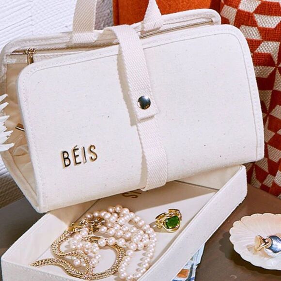 NWT BEIS Dope Kit Travel Organizer in Beige - Picture 4 of 5